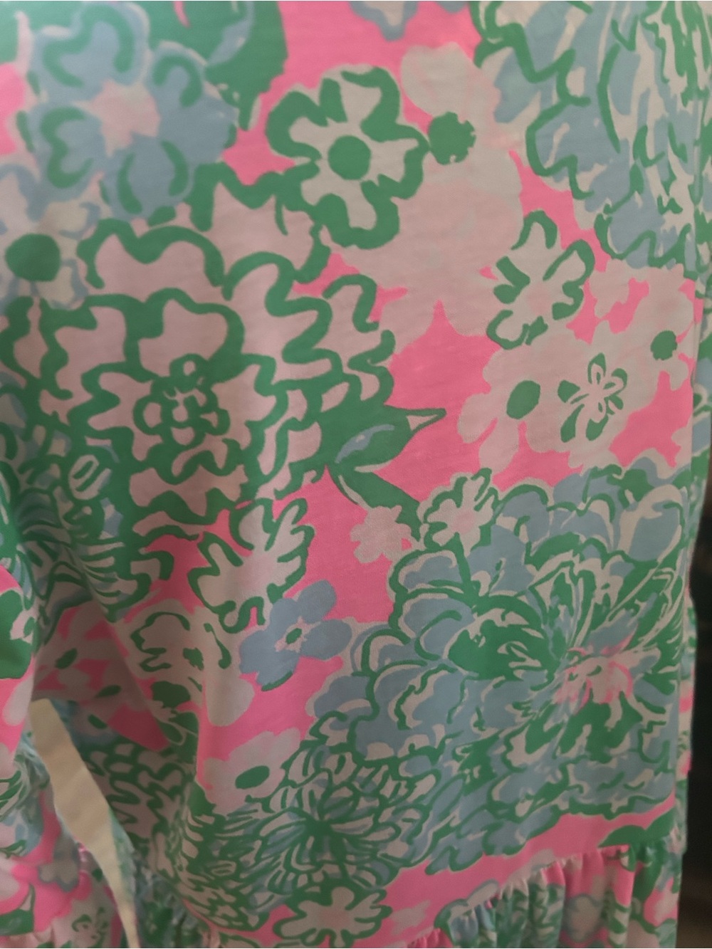 Lilly Pulitzer Pink, Green & Light Blue Floral Mini Dress - Picture 4 of 4